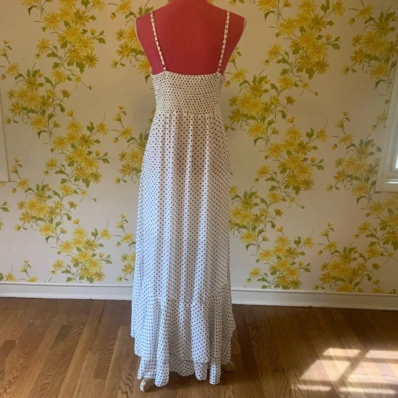 Sold 🎈Polka dot ruffle maxi slip dress size M - Picture 5 of 12